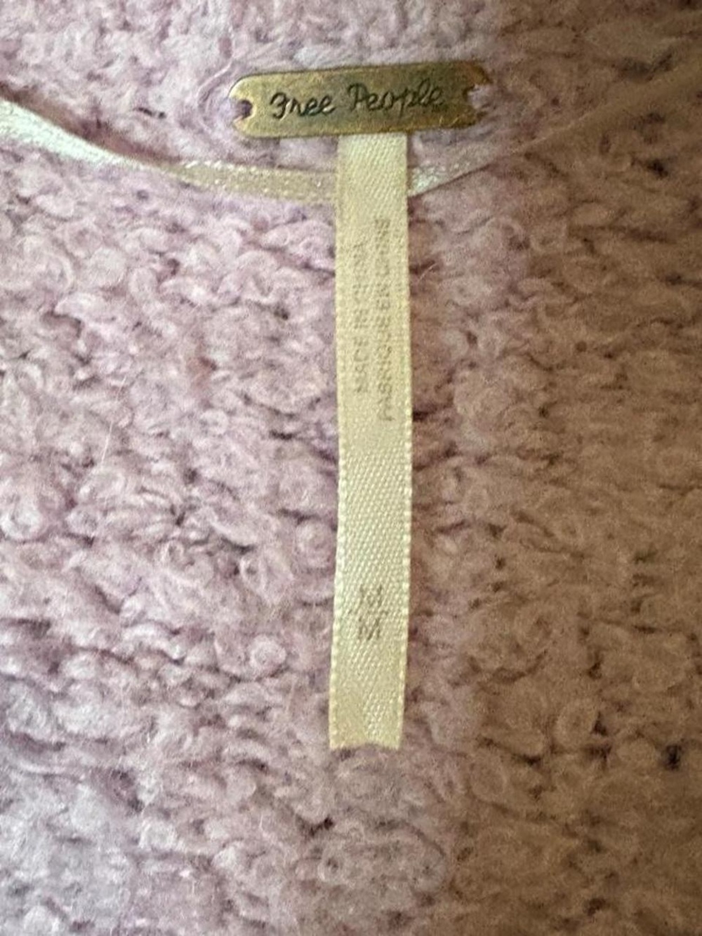 Free People Dusty Lavender Bouclé Pullover